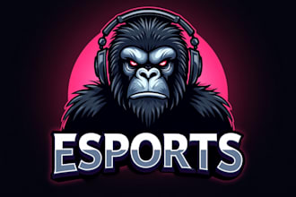 do fighter ape esport mascot logo design