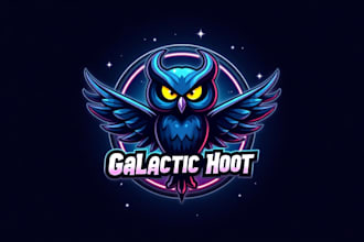 do space owl esport mascot logo design