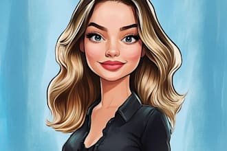draw cartoon or caricature avatar potrait of you in 24 hours