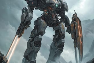 make your high quality mecha illustration for your need