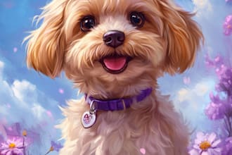make realistic portraits of your cat, dog or any pets