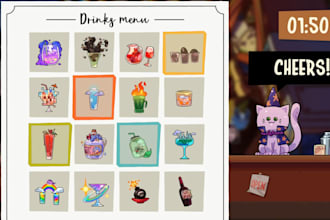create an high quality 2d game design asset and 2d icon for your game