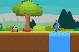 build 2d, 3d unity shooting game, fps, tps 2d video game,2d HTML5 web game