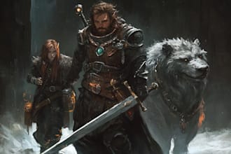 create a dragons art and dnd character illustration for you