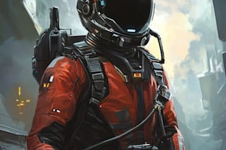 create a sci fi illustration for you