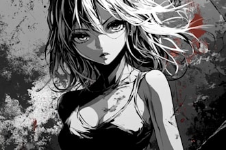 draw webtoon, webcomic, anime manga, comic art, and be your comic artist