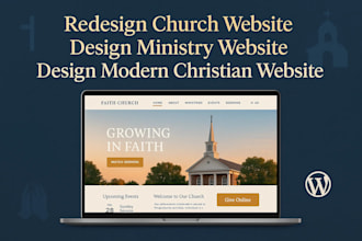 redesign church website,design ministry website, design modern christian website