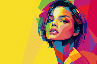 draw an awesome wpap pop art portrait style