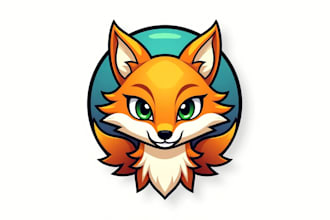 design high quality kitsune fox mascot logo with unlimited revisions