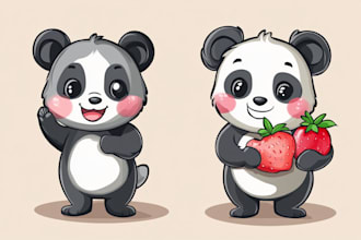 create cartoon character or avatar in vectors