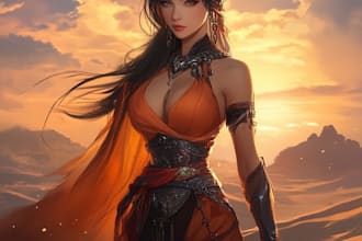 make artwork for fictional fantasy characters