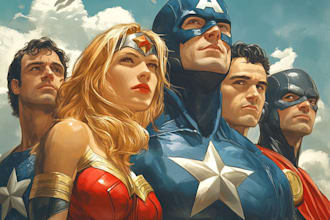 draw comic book cartoon and custom illustration digital art