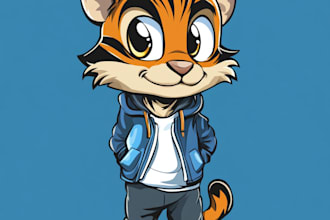 draw an original mascot or cartoon character in vector