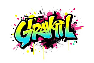 make graffiti logo or graffiti illustration