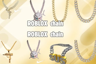 model roblox ugc, helmet, accessories, clothe and chain