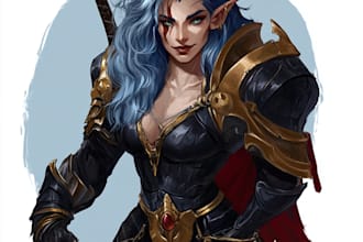 design dnd art, fantasy character, scifi, and character design