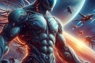 beautiful sci fi art dnd character portraits