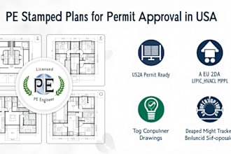 do industrial, civil, structural design with pe stamp in ga and canada