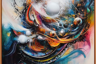 design abstract or watercolor canvas wall art in my style