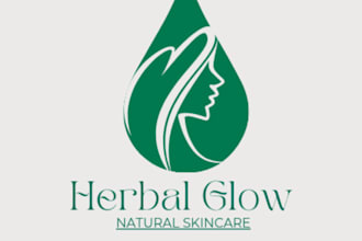 unique eco friendly skincare logo with free mockup previews