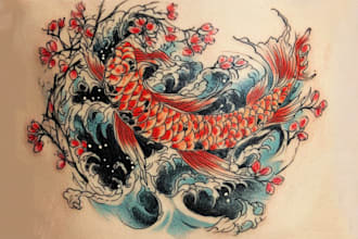 design a tattoo in japanese style