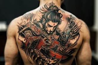 draw a japanese or oriental tattoo design for you