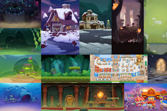 paint colorful game backgrounds for casual and mobile games
