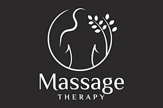 create retro vintage mascotmassage therapy illustration logo