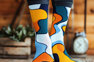 draw sublimation all type of unique socks design and pattern