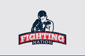 design a modern creative boxing logo for your brand or gym
