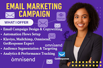 setup email marketing campaign via klavyio mailchimp getresponse automation zoho