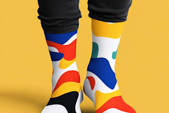 do sublimation all type of unique socks design patterns