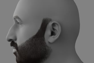 sculpt ultra realistic  head and facial hair busts