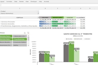 advanced excel data analysis, interactive dashboards, custom business solutions