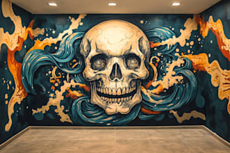 esign canvas and printable wall art in graffiti, pop