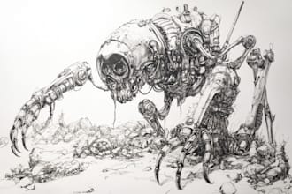 make a warhammer illustration