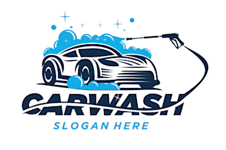 create auto detailing and car wash logo