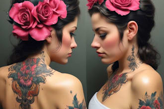 create your japanese custom tattoo design and illustration
