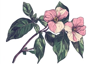create amazing botanical vector line art illustration