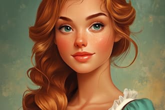 draw your portrait in disney style
