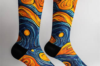 create beautiful socks design