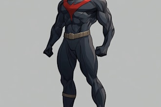 draw you a dc or marvel style comic book superhero character
