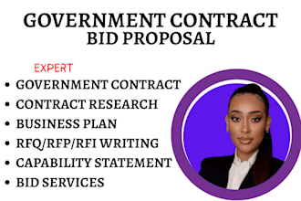 write bid proposal, win government contract, rfp, rfq
