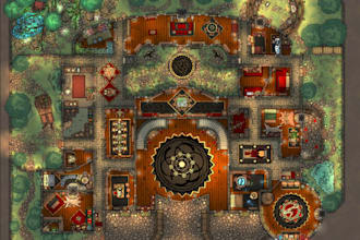 create a fantasy rpg map, battle map, or world map animation for dnd and games