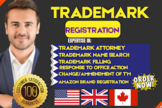 help with trademark registration USA, UK, eu or canada and search