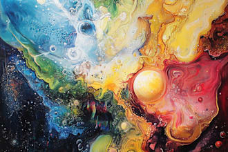 create a unique abstract art for you