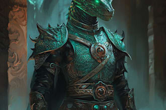 paint your dark fantasy dnd character illustration