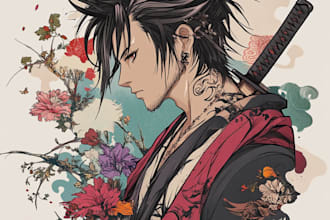 draw a anime tattoo design for you