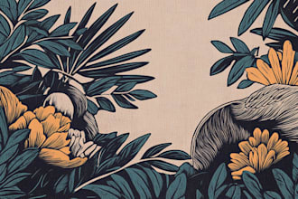 create an artistic linocut illustration in my own style