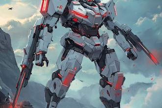 draw mecha robot armor character concept art for you